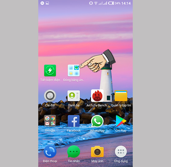 vào app